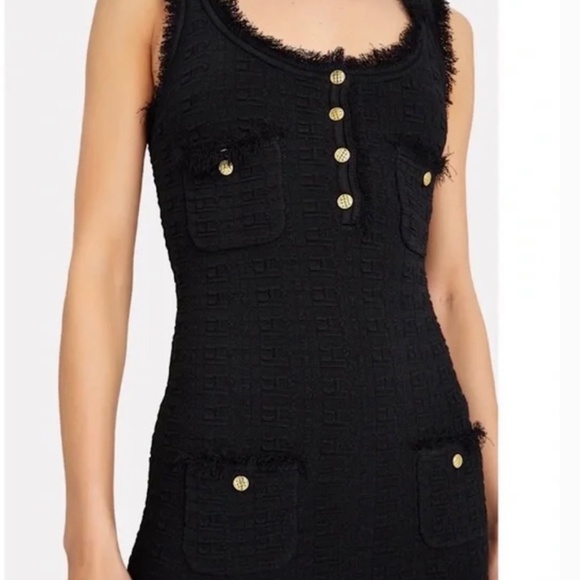 RONNY KOBO BLACK BODYCON MIDI DRESS - Picture 4 of 6